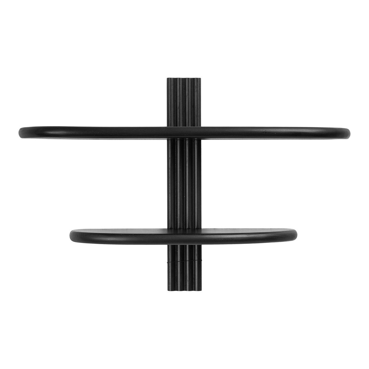 Étagère murale Aliano chêne et noir – 65 × 17,5 × 42,5 cm