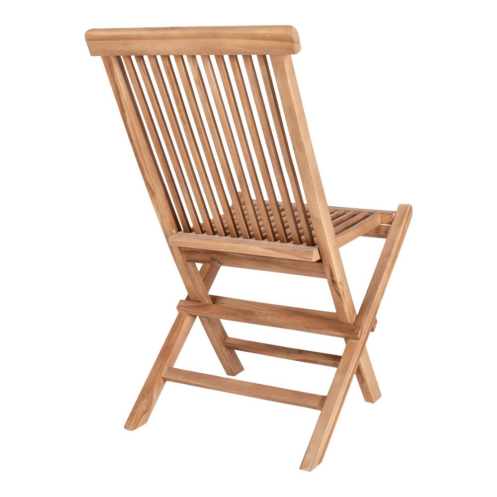Chaise Toledo – Teck naturel, intérieur & extérieur (lot de 2)