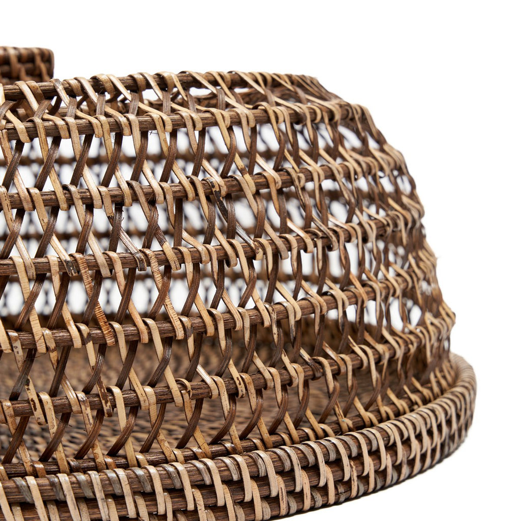 Cloche alimentaire en rotin tressé – Brun Naturel – M | Bazar Bizar