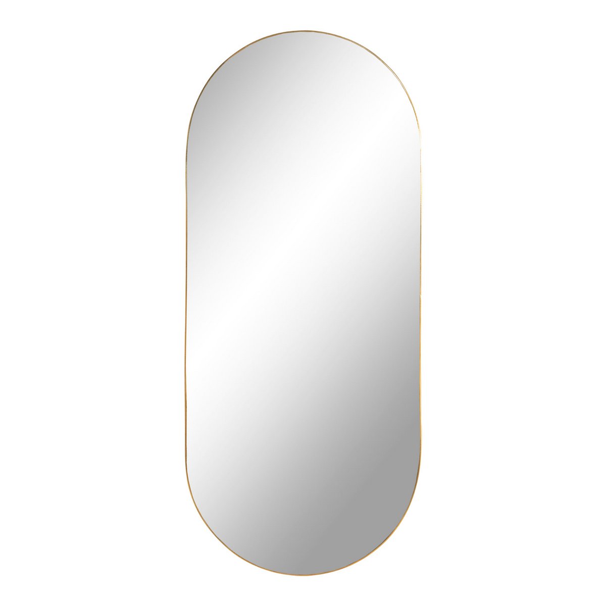 Miroir Jersey - Aspect Laiton, Acier, 35x80x0,5 cm