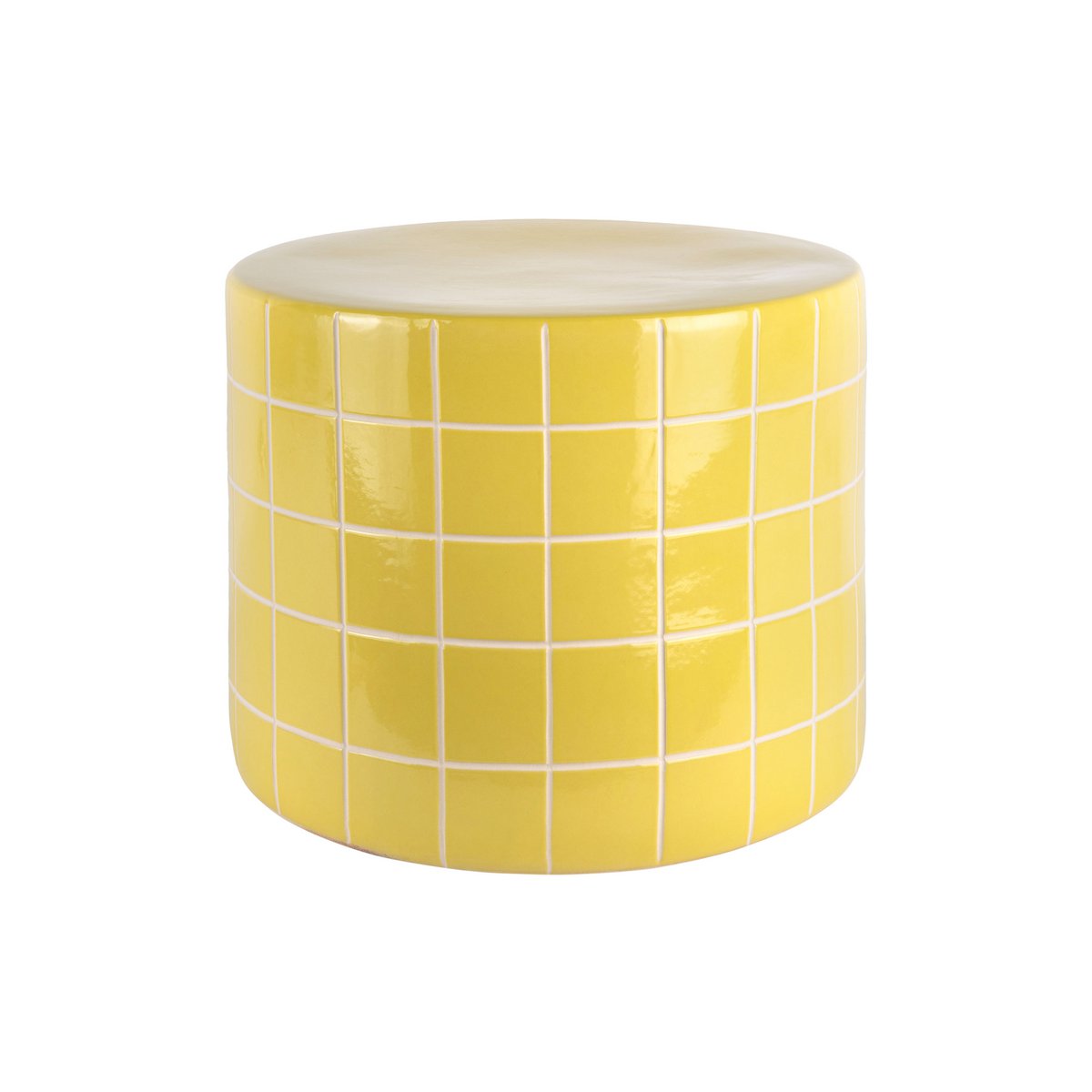 Table d'Appoint Retro Tiles – Jaune