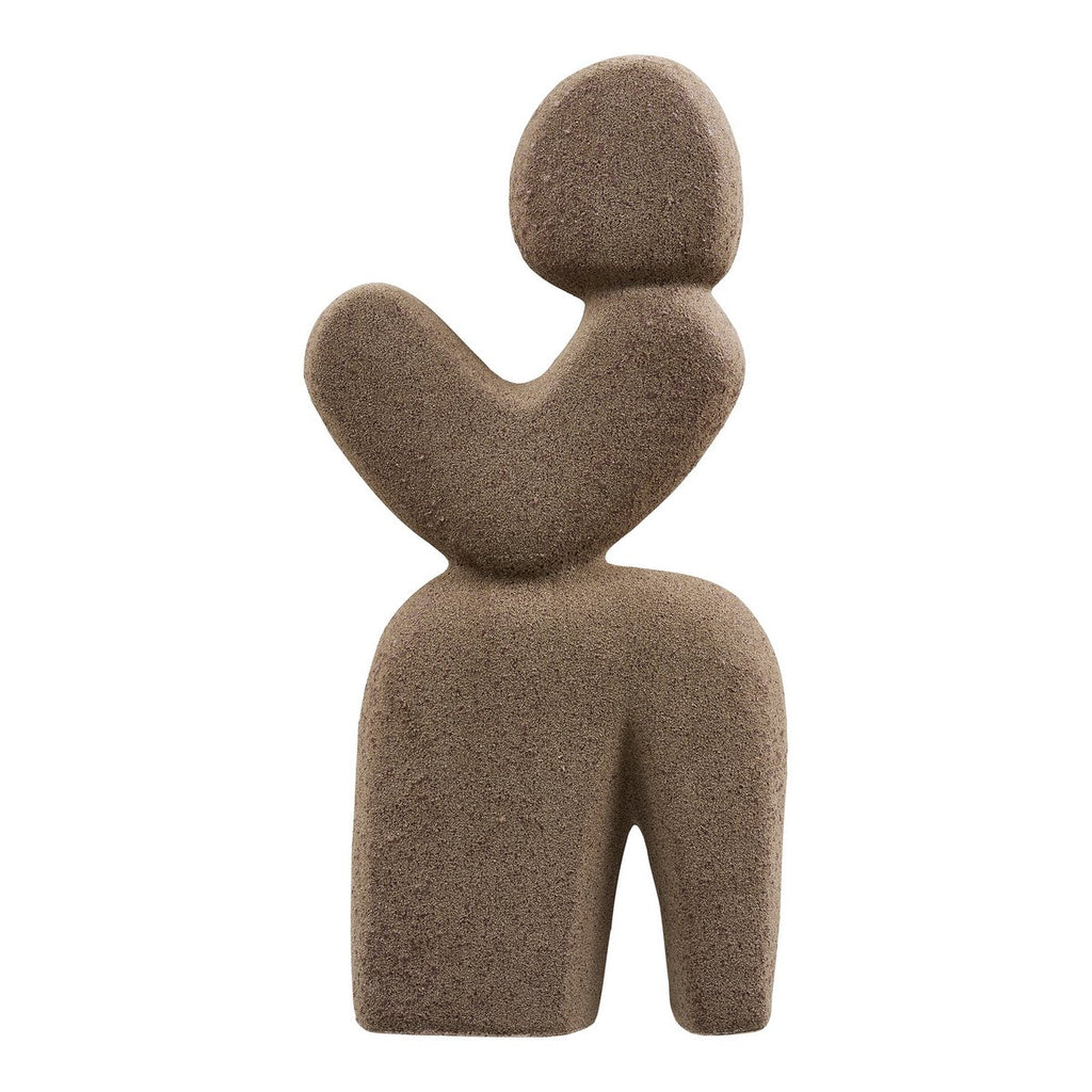 Objet décoratif en céramique marron 16 × 8 × 36 cm