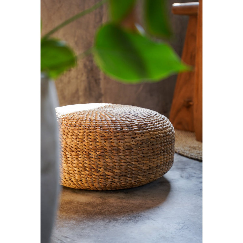 Pouf en jacinthe d’eau – Naturel – M | Bazar Bizar