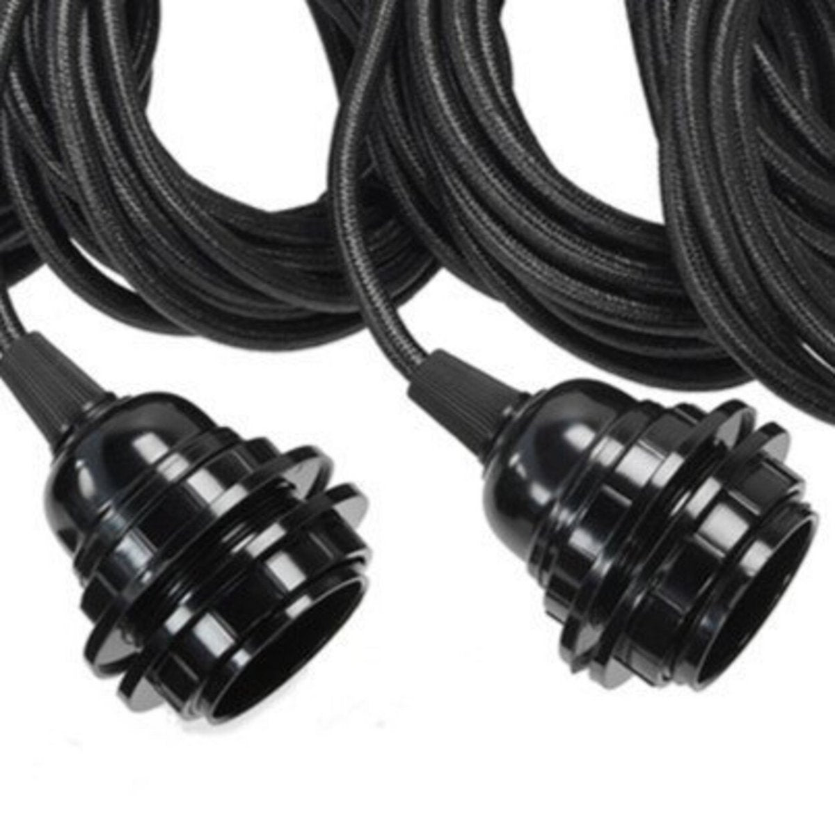 Plafonnier en grappe 5 cordons – Noir | Bazar Bizar