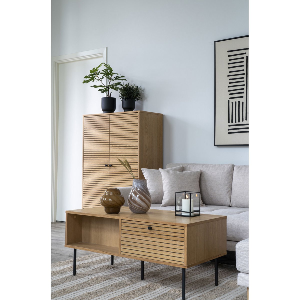 Vase en verre organique – Marron