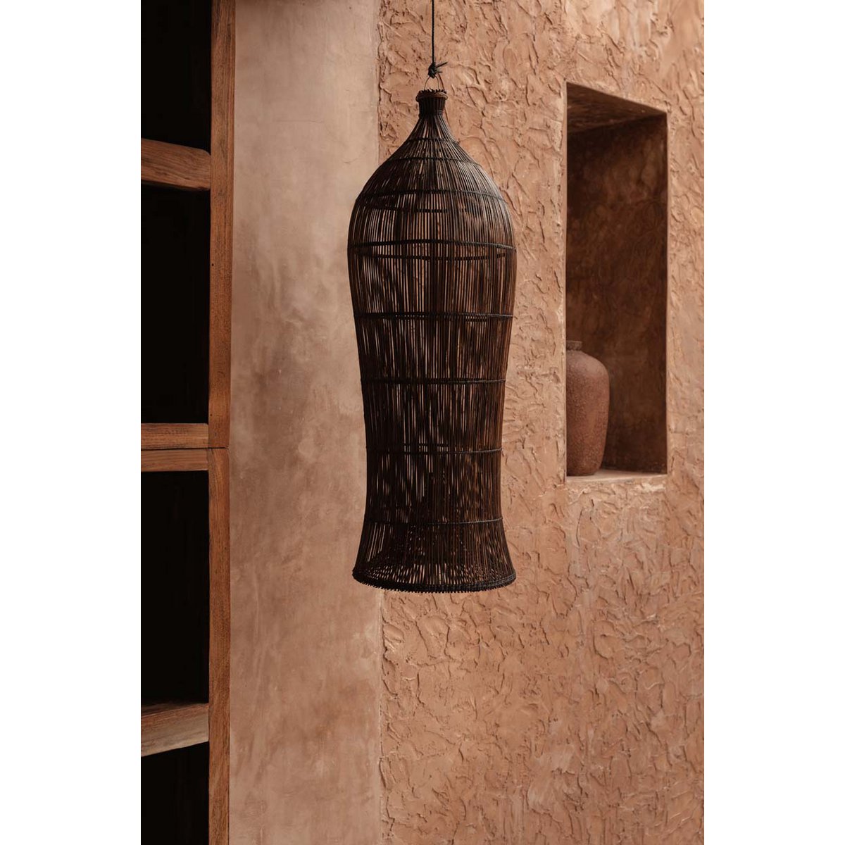 Suspension en bambou Oasis Tower – Noyer Foncé – XL | Bazar Bizar
