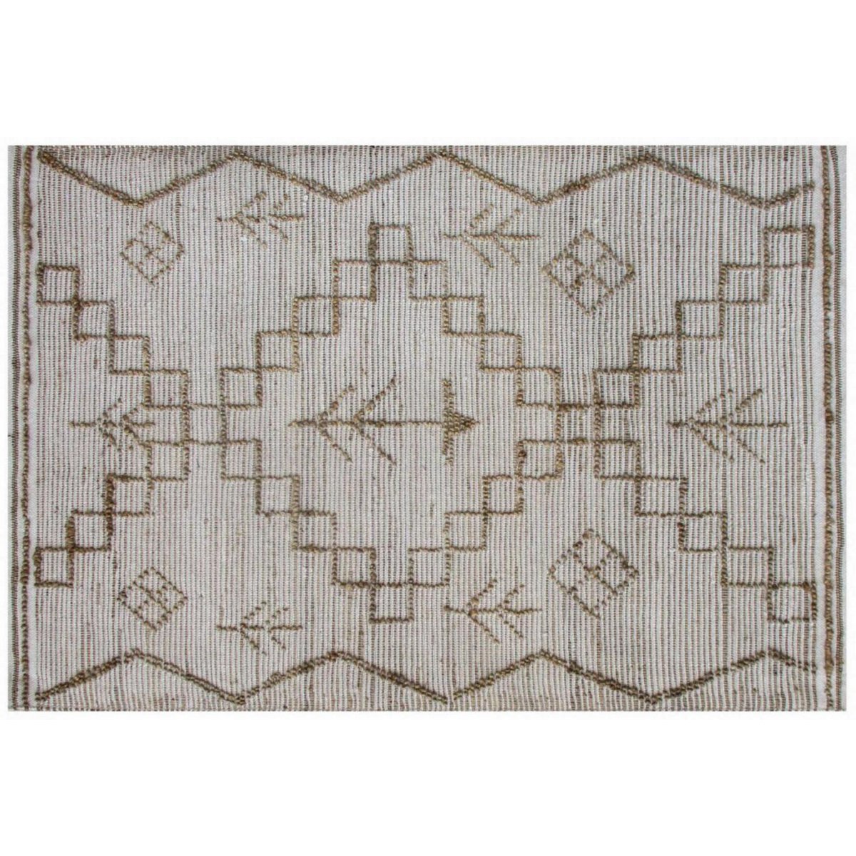 Tapis Altona Naturel et Ivoire en chanvre et laine 160 × 230 cm