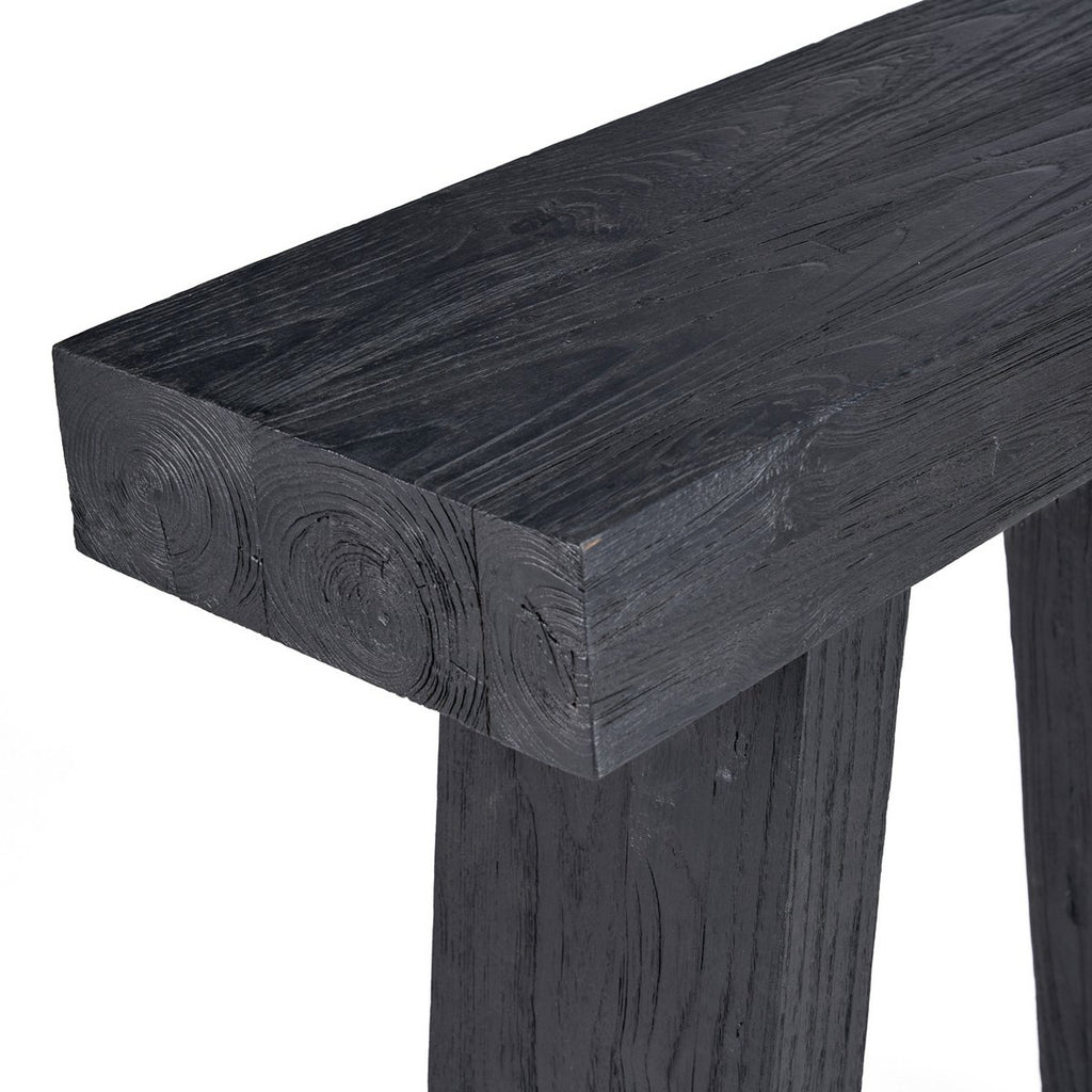 Console en teck massif Stance – Noir | Bazar Bizar