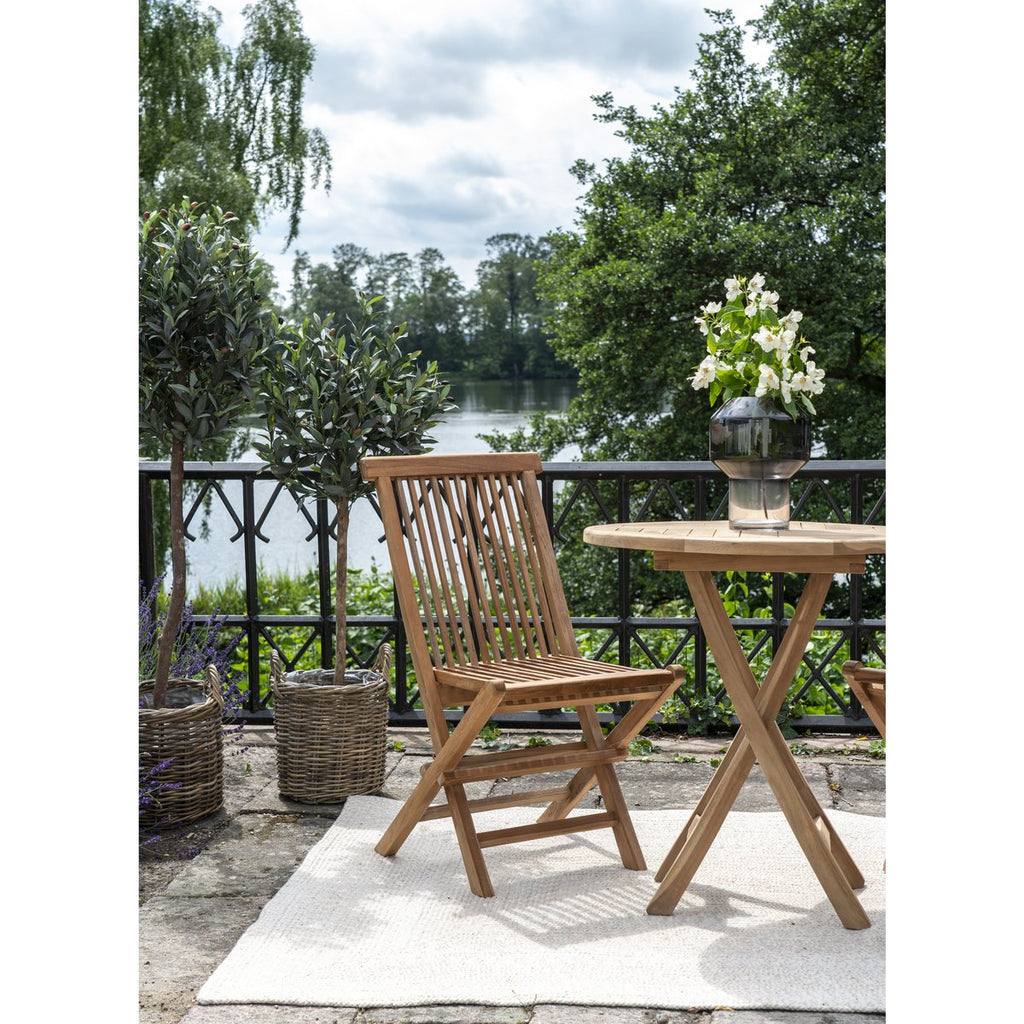Chaise Toledo – Teck naturel, intérieur & extérieur (lot de 2)