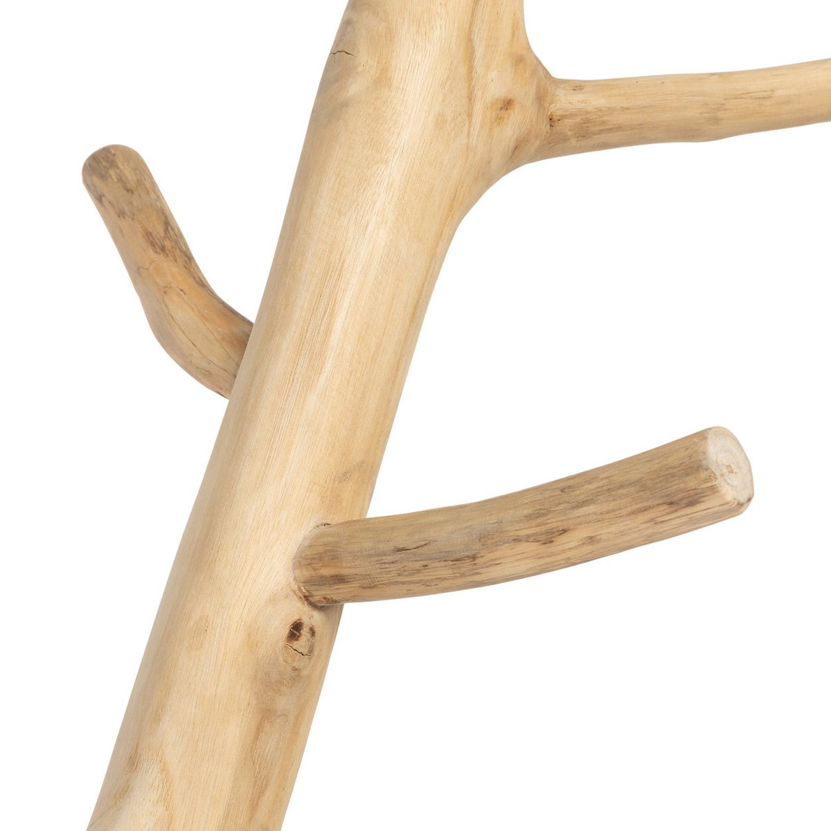 Porte-manteau en béton et teck – Naturel | Bazar Bizar