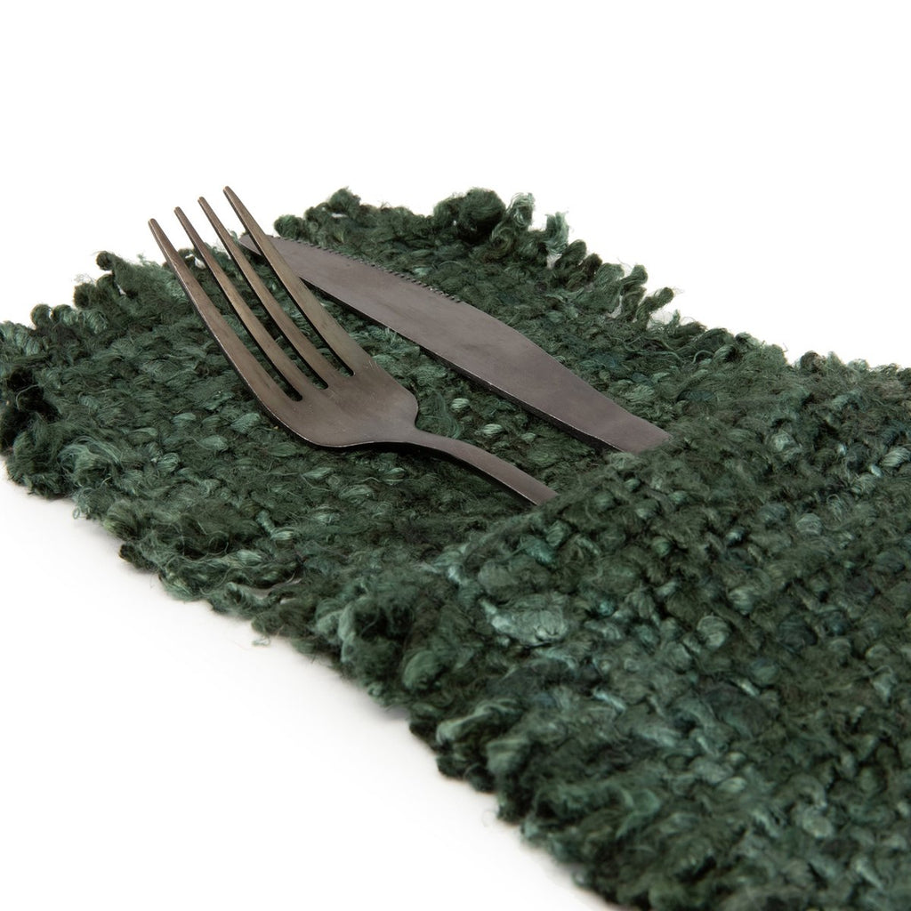 Porte-couverts en coton Oh My Gee – Vert Forêt | Bazar Bizar