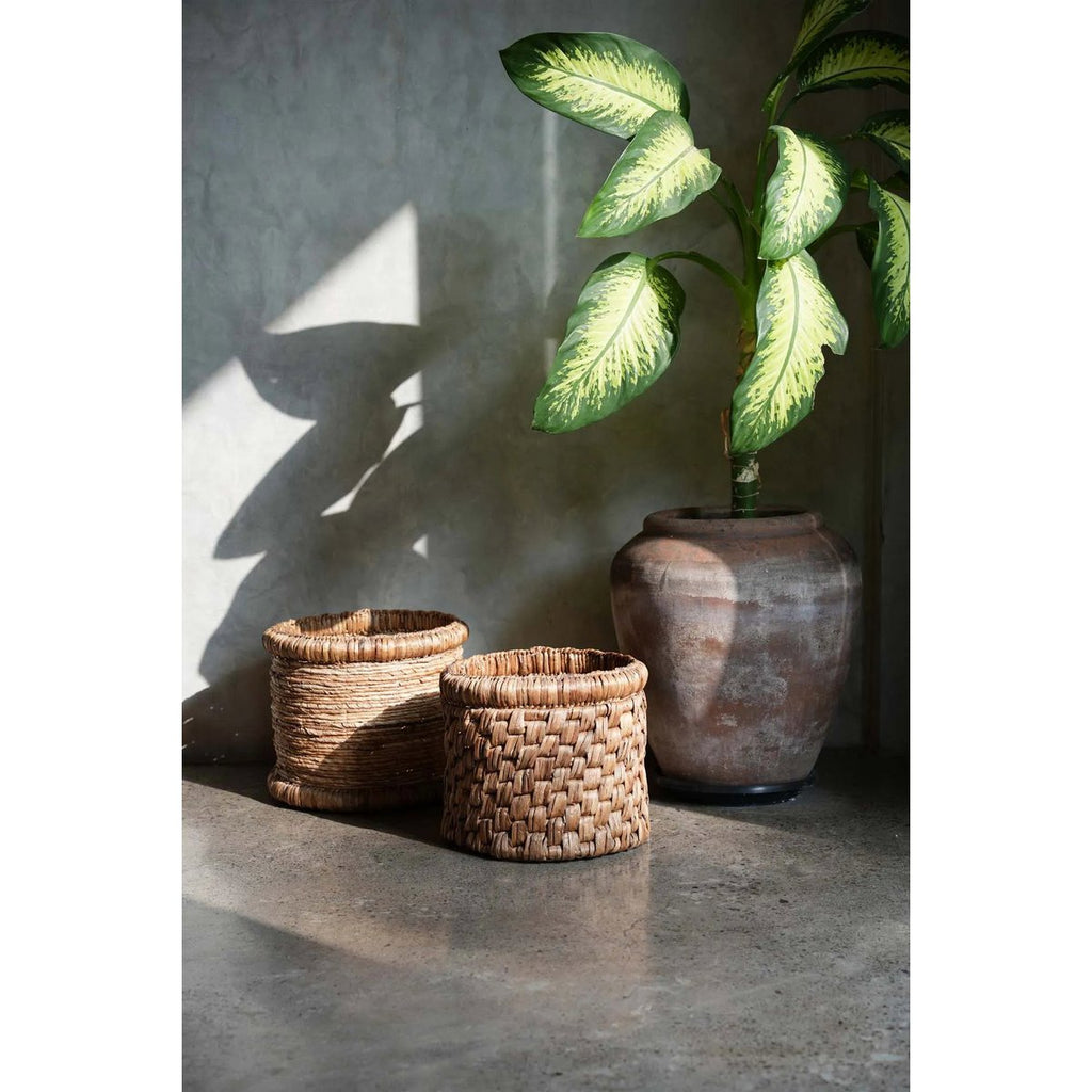 Panier en jacinthe d’eau et feuille de bananier Chuka | Bazar Bizar