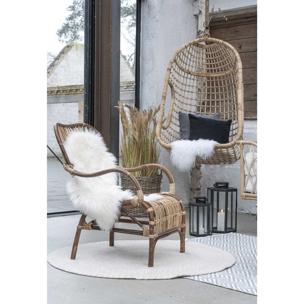 Tapis Menorca - Sable, PET 100% recyclé, Ø120 cm
