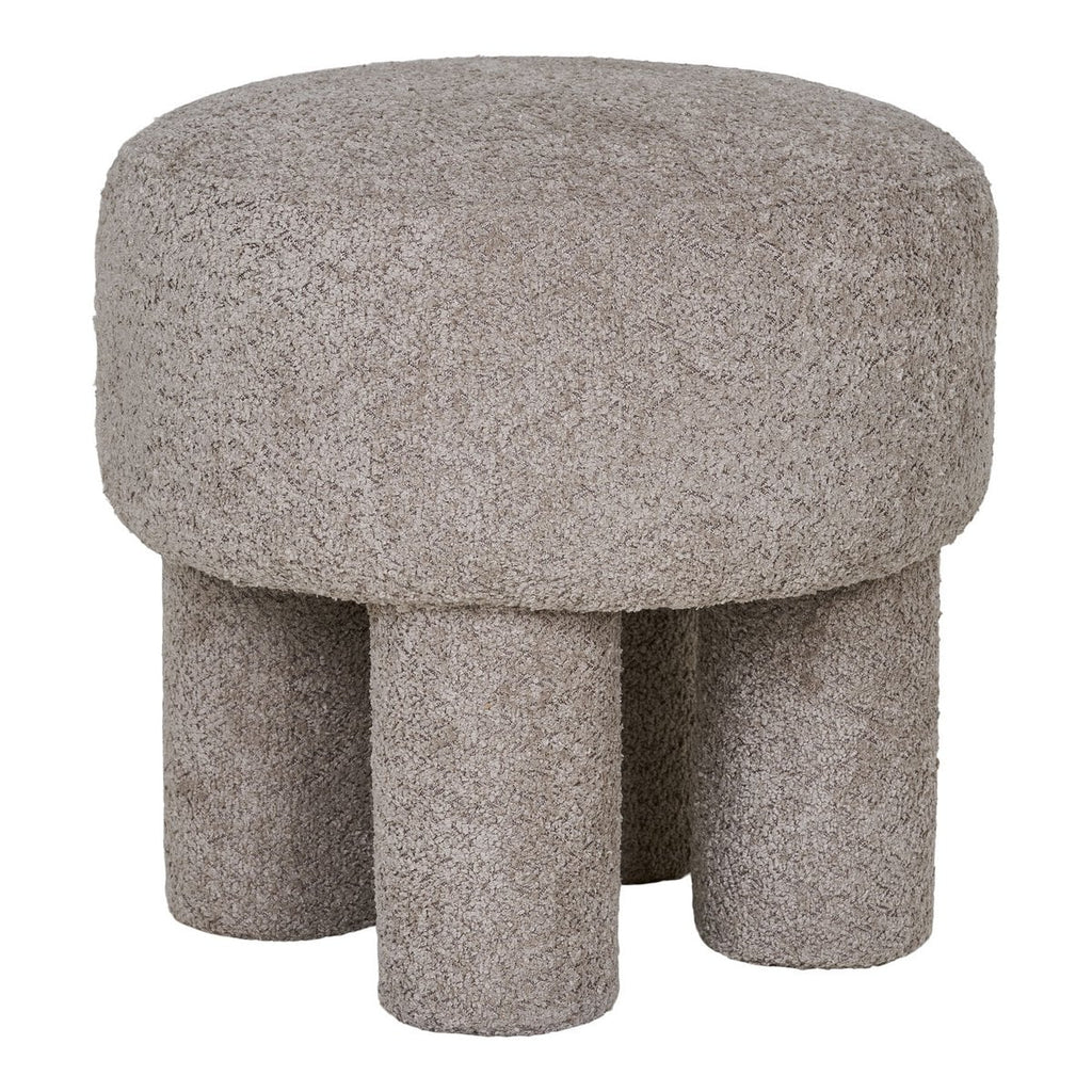 Pouf Canberra - Gris Clair, Ø43x43 cm