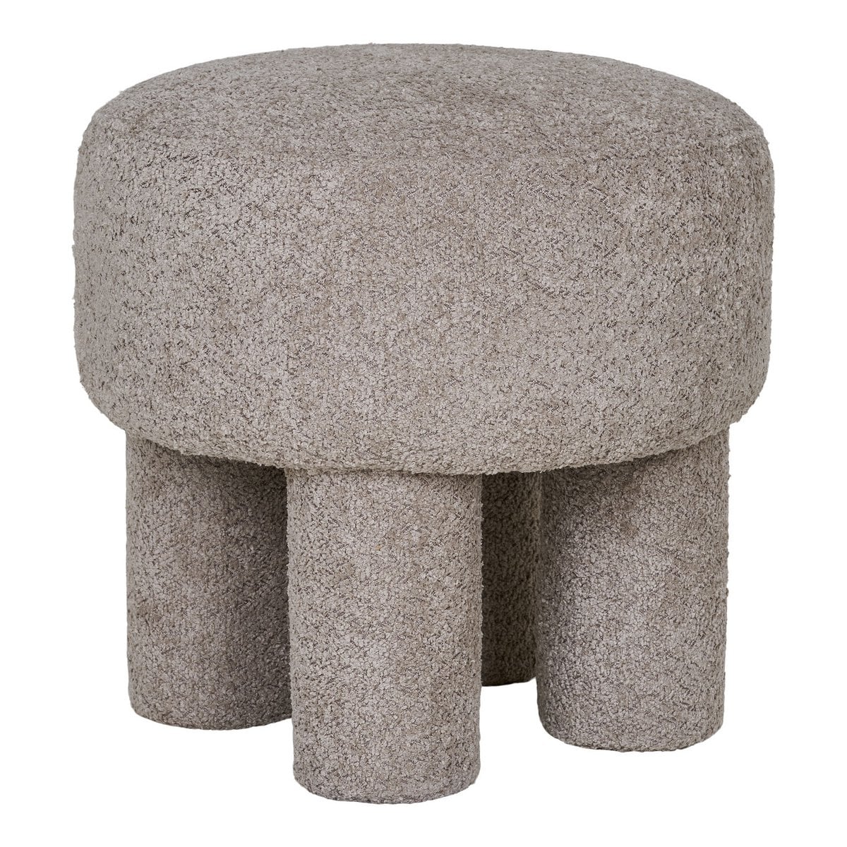 Pouf Canberra - Gris Clair, Ø43x43 cm