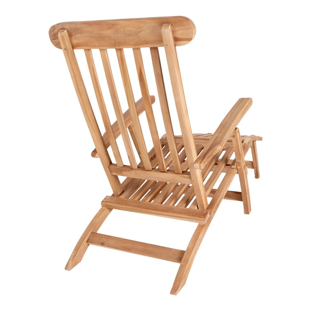 Chaise longue en teck Arrecife - Naturel, Teck, 150x60x95 cm