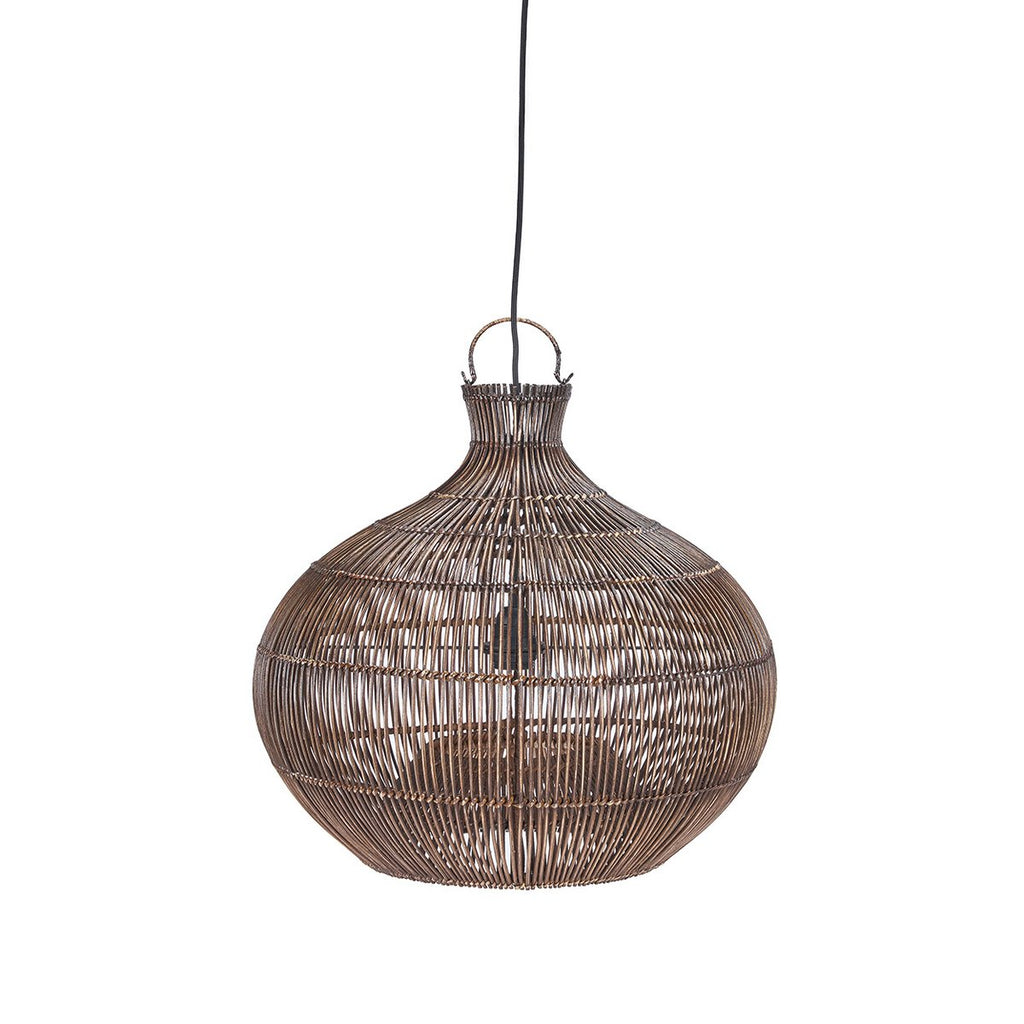 Suspension en bambou Desert Gourd – Noyer Foncé – S | Bazar Bizar