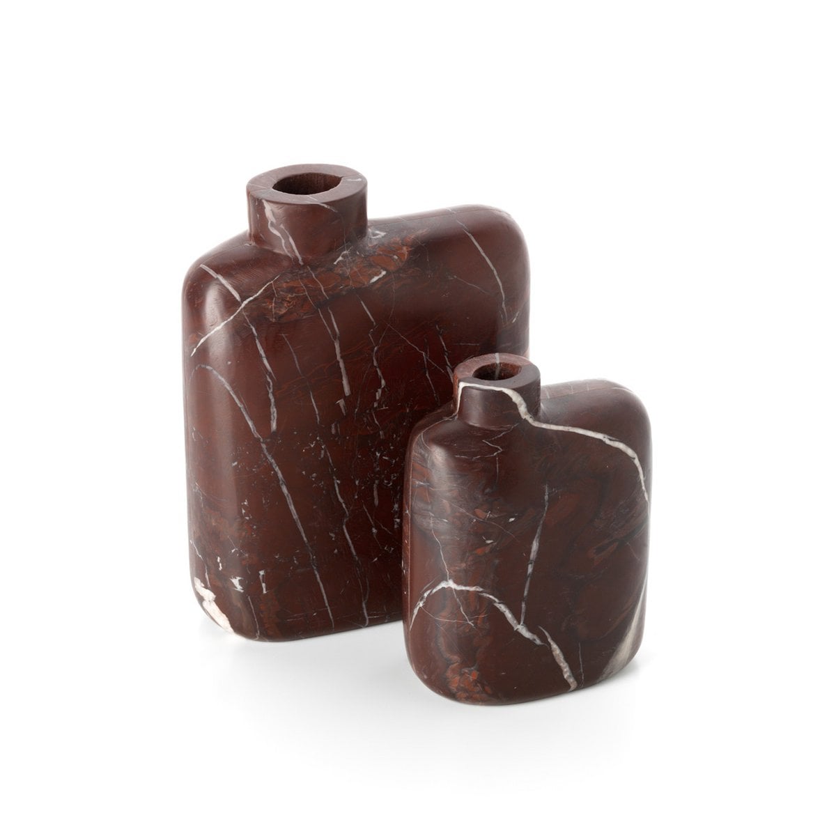 Le vase en marbre Rosso Levanto - Vin rouge - Haut