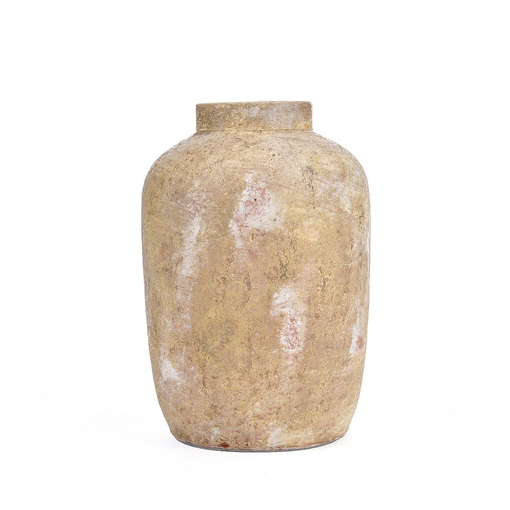 Vase Clay Echo crème en terre cuite 30 cm
