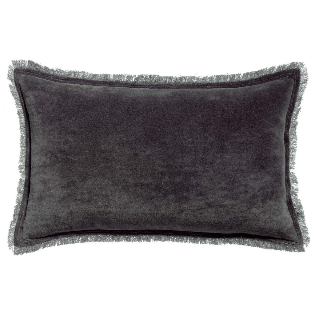 Coussin uni Fara Ombre 30 x 50