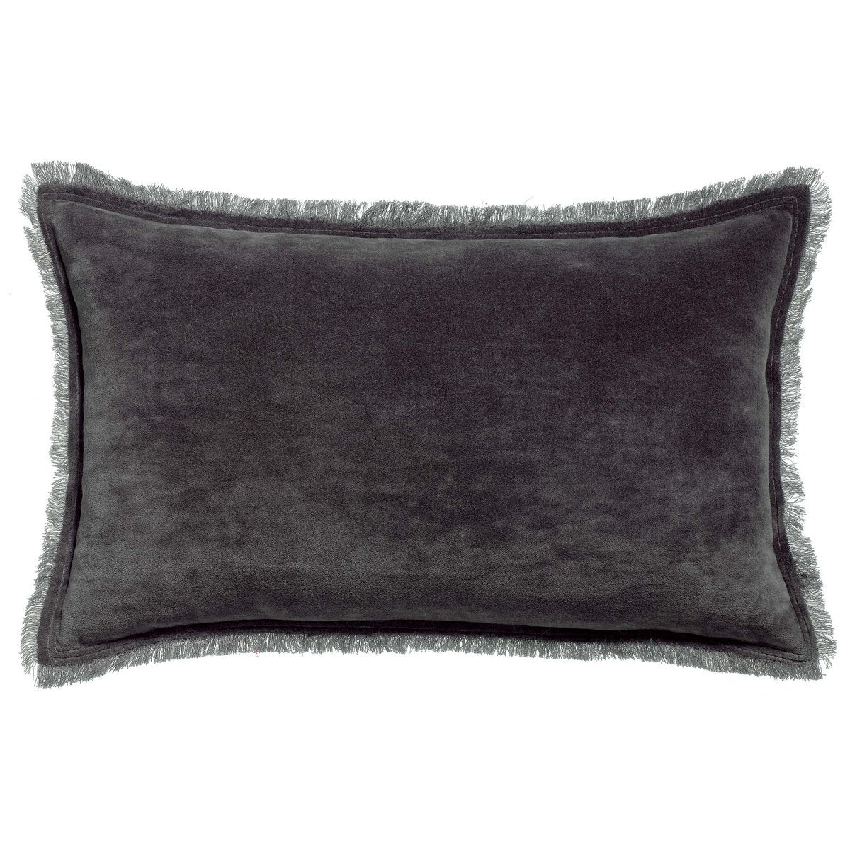 Coussin uni Fara Ombre 30 x 50