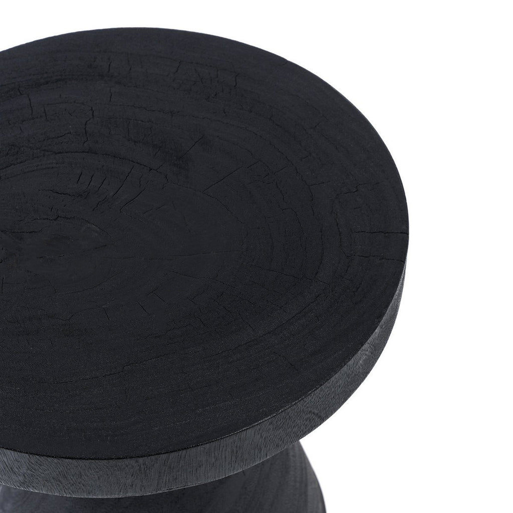Table d’appoint en bois de suar Gravity – Noir | Bazar Bizar
