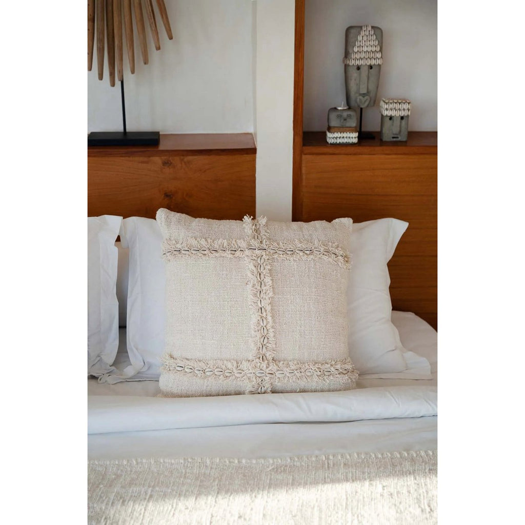 Housse de coussin en coton Nomade – Naturel – 50×50cm | Bazar Bizar