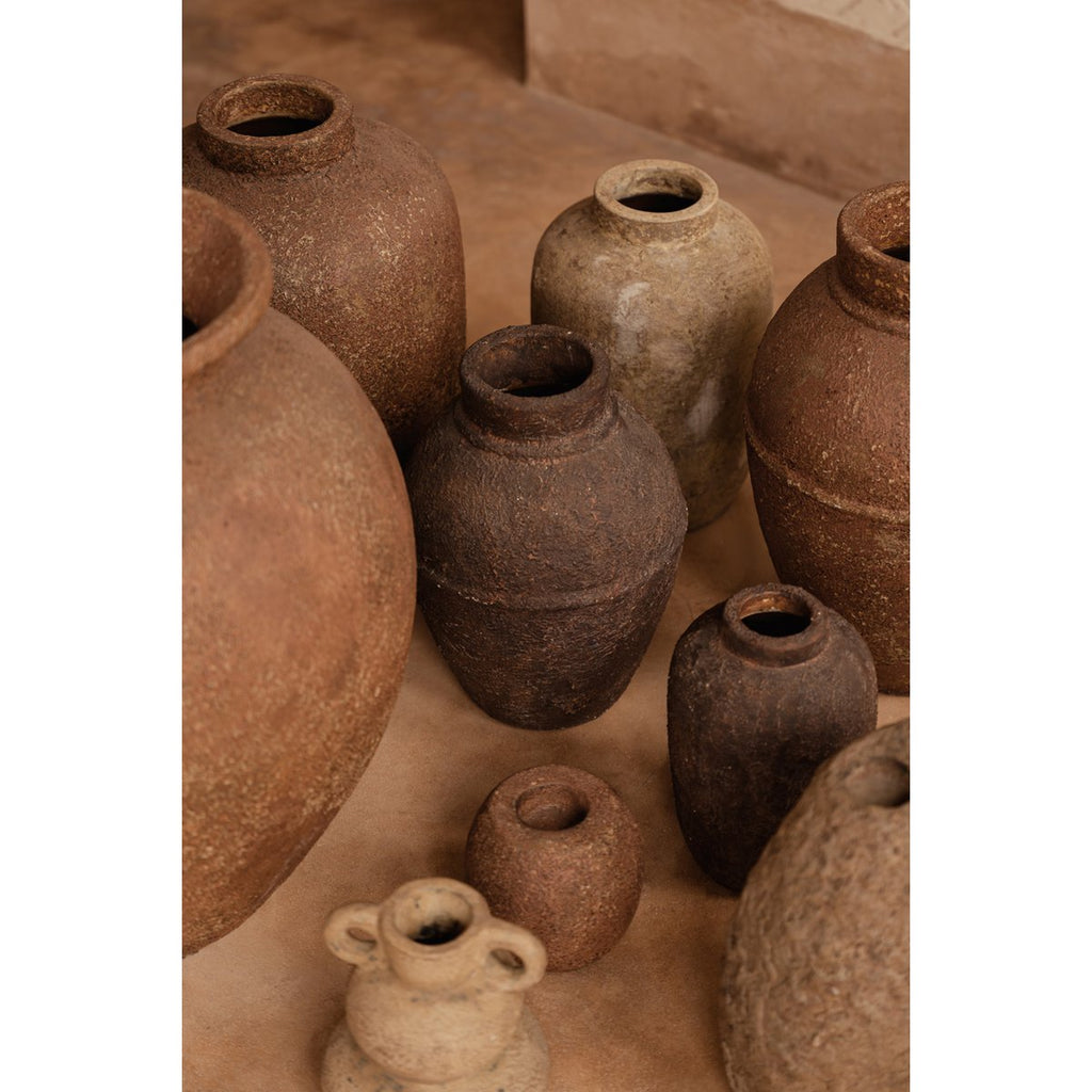 Vase Clay Echo crème en terre cuite 30 cm