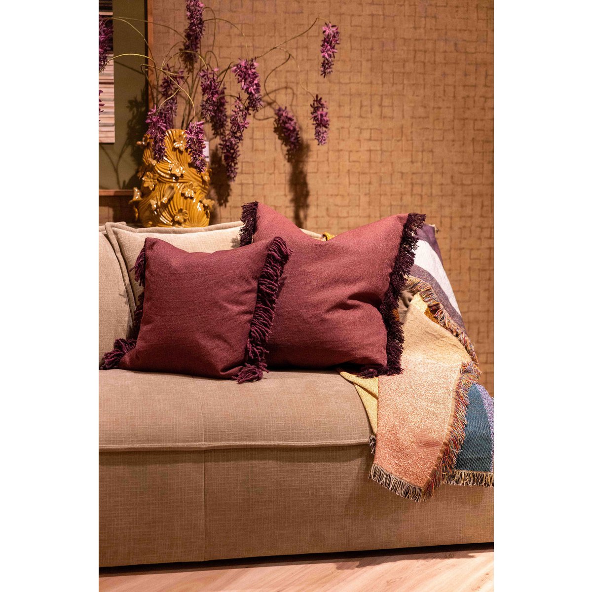 Coussin décoratif fait main Mave 60x60
