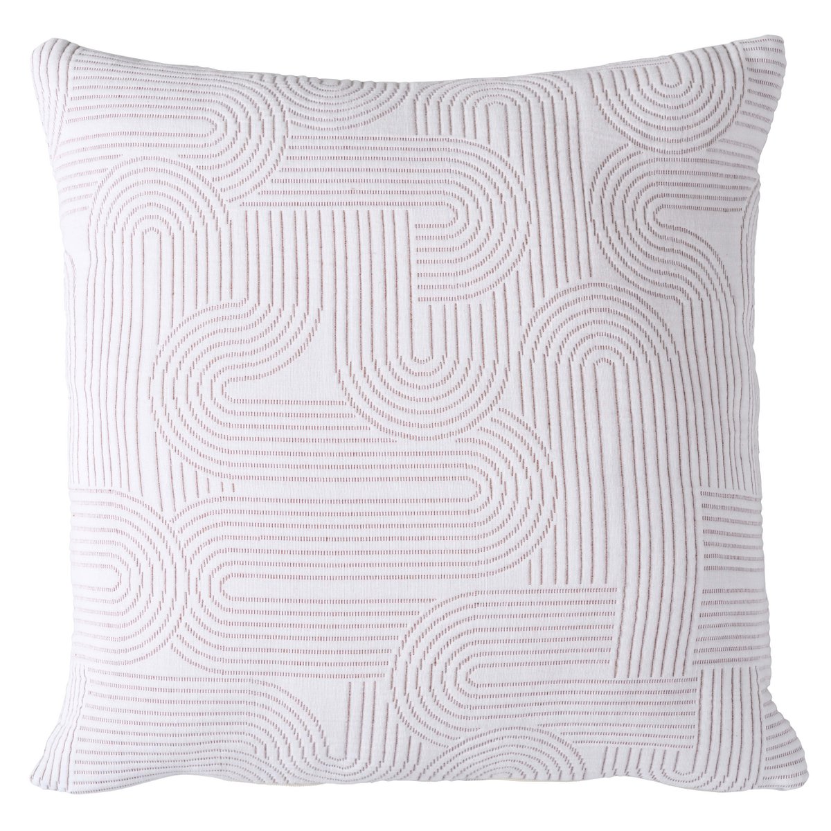 Coussin Kiko Cuivre en coton à motifs géométriques 45 × 45 cm