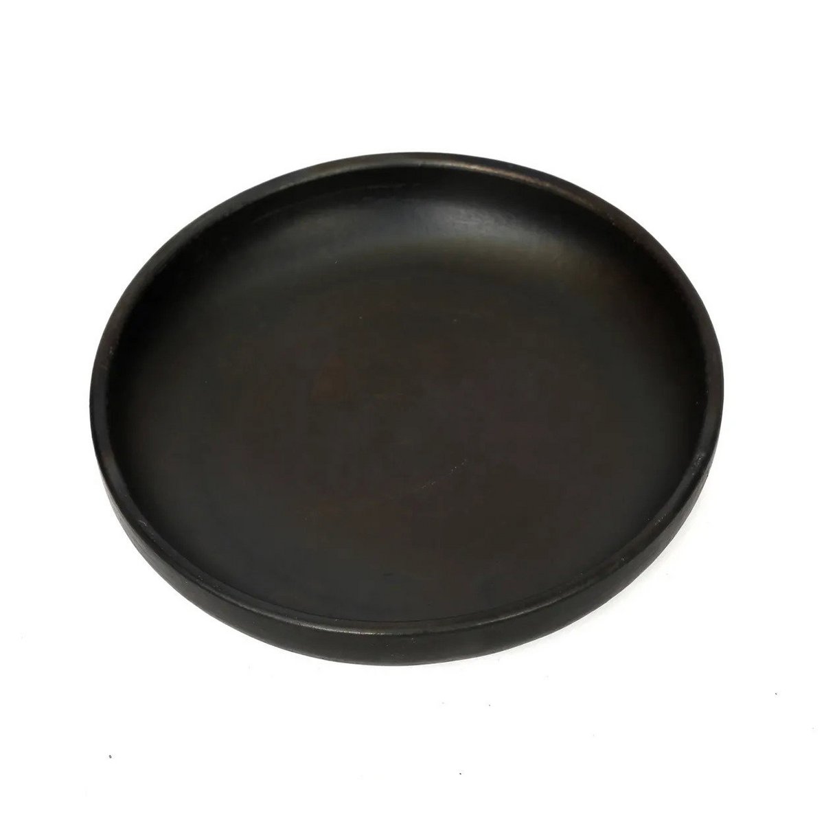 Assiette creuse en terre cuite Brûlée – Noir – M | Bazar Bizar