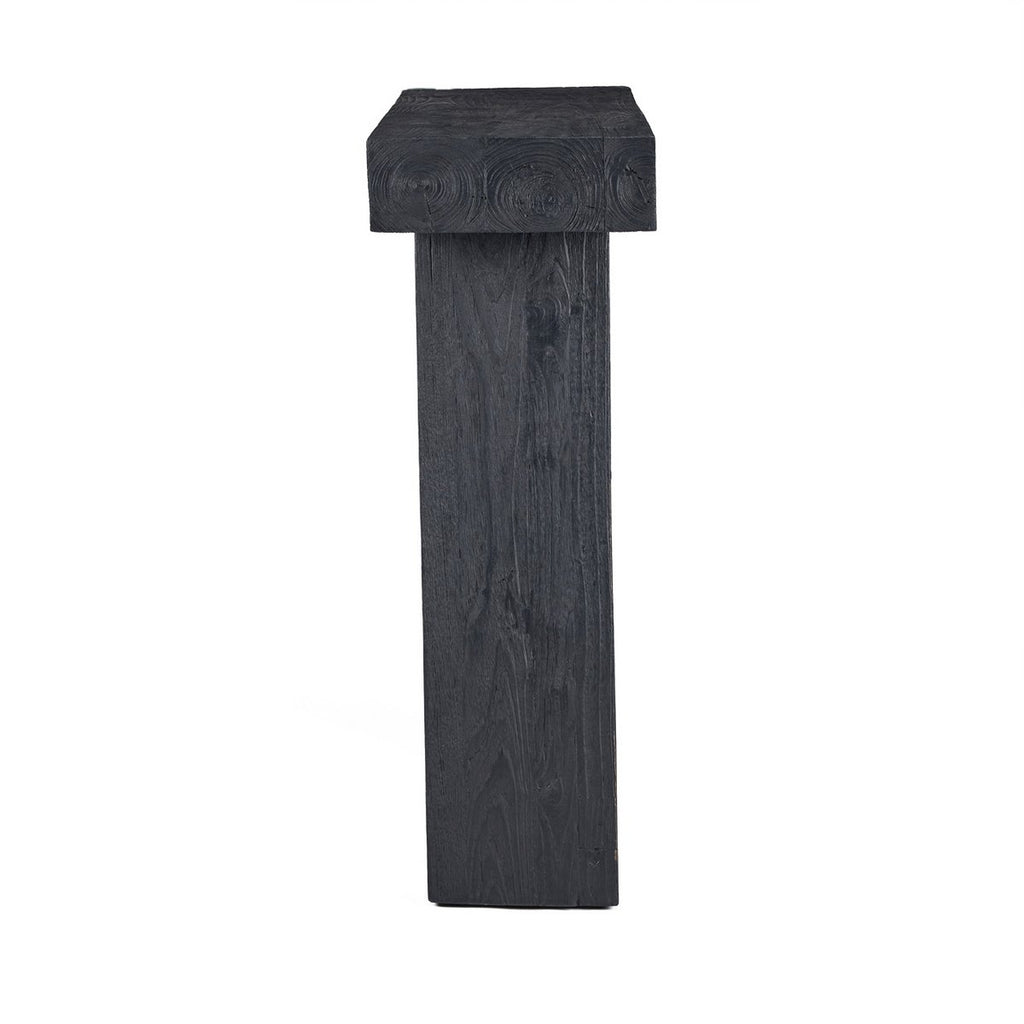 Console en teck massif Stance – Noir | Bazar Bizar