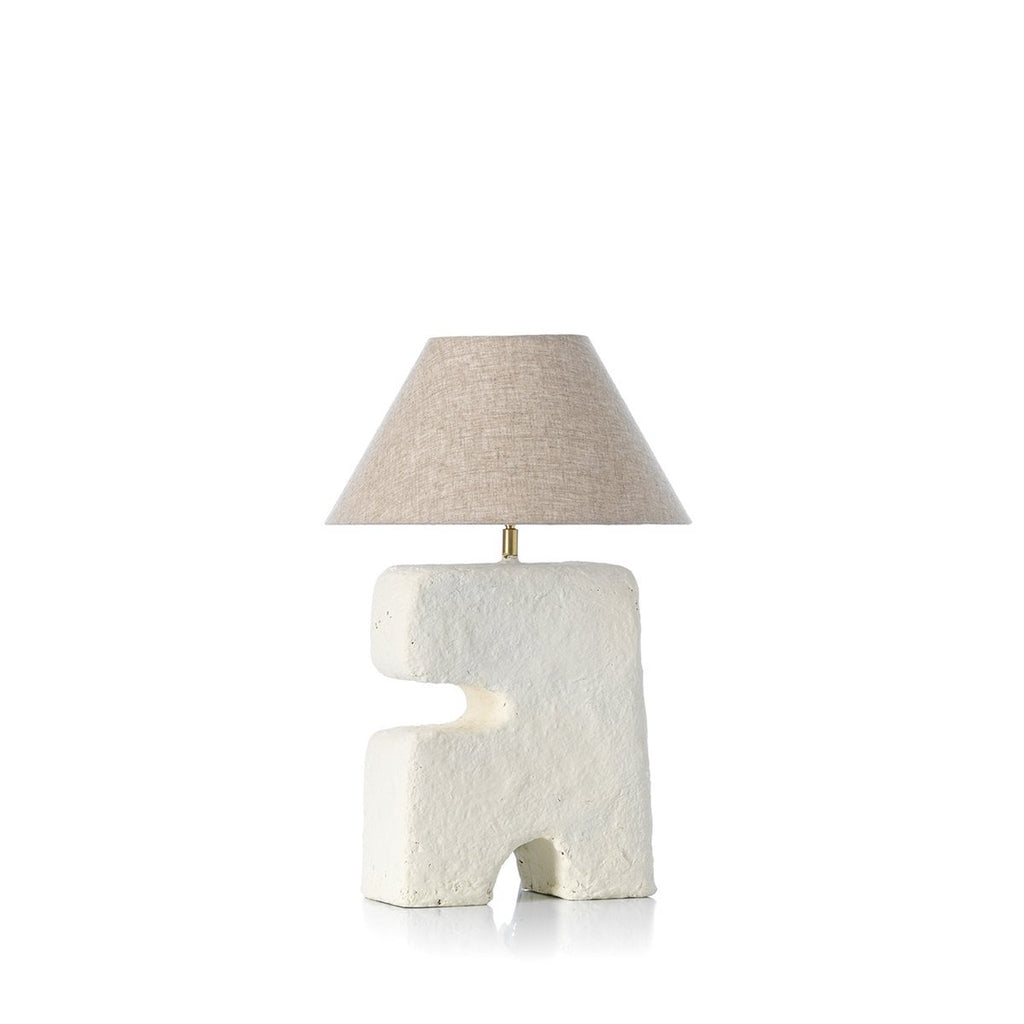 Lampe de table en papier mâché L’Objet – Blanc – M | Bazar Bizar
