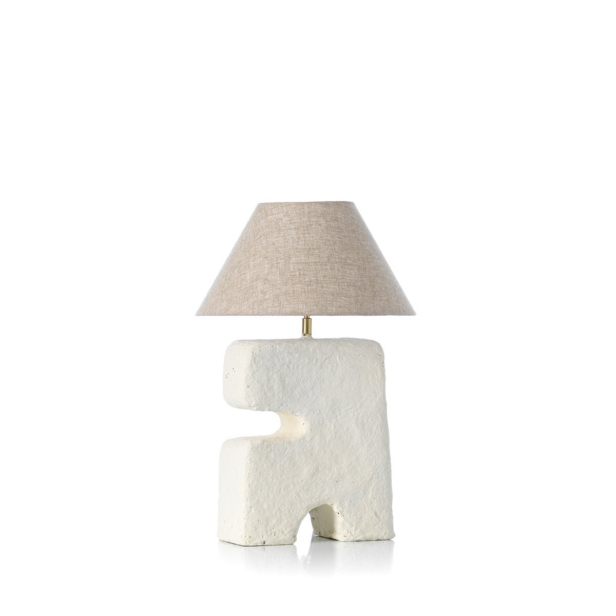 Lampe de table en papier mâché L’Objet – Blanc – M | Bazar Bizar