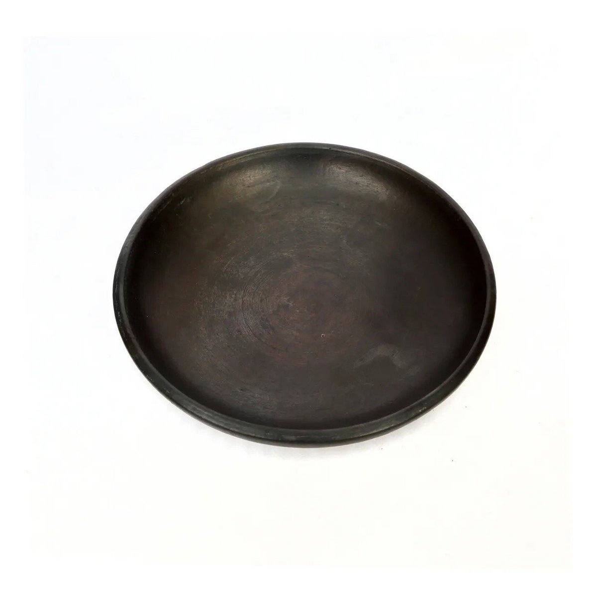 Assiette en terre cuite brûlée Burned Classic – Noir – M | Bazar Bizar