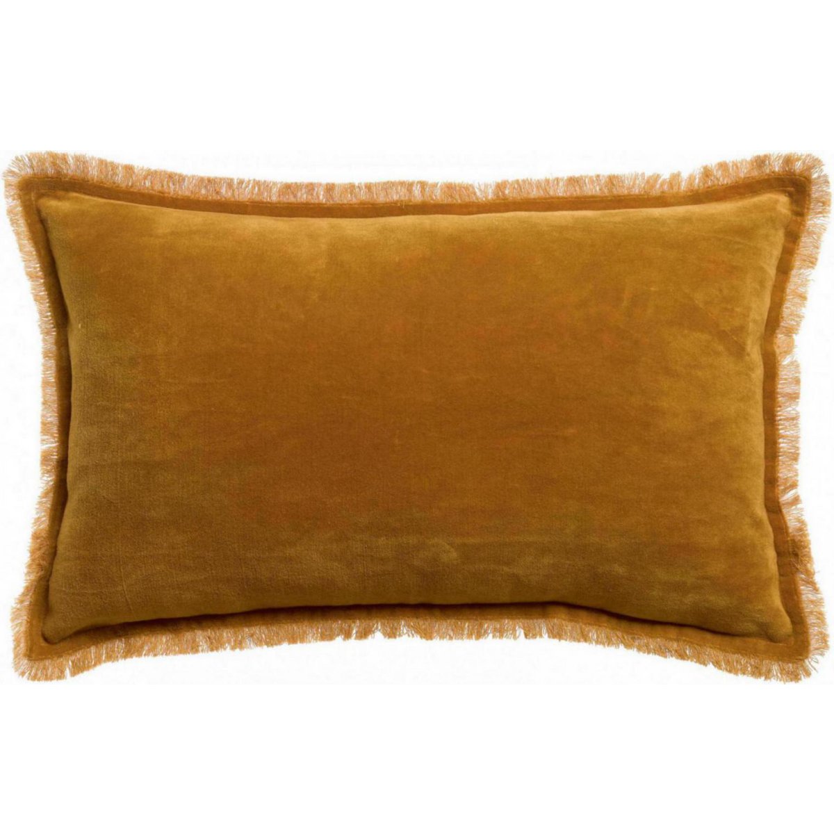 Coussin uni Fara Safran 30 x 50