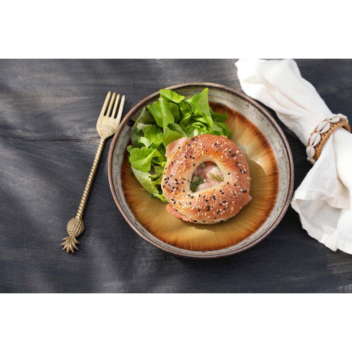 Assiette creuse à pâtes en grès Comporta – L | Bazar Bizar