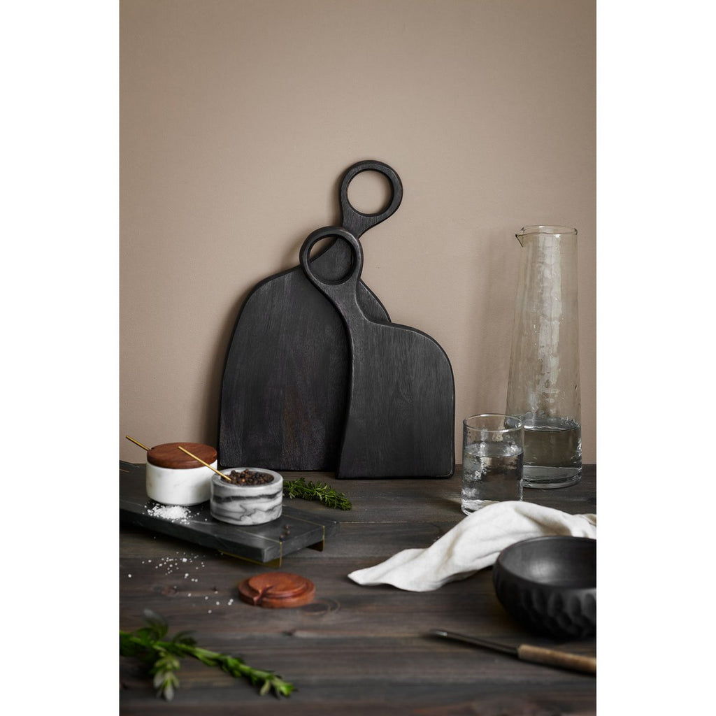 Plateau Diu en marbre noir et coloris laiton 38 × 12,5 cm