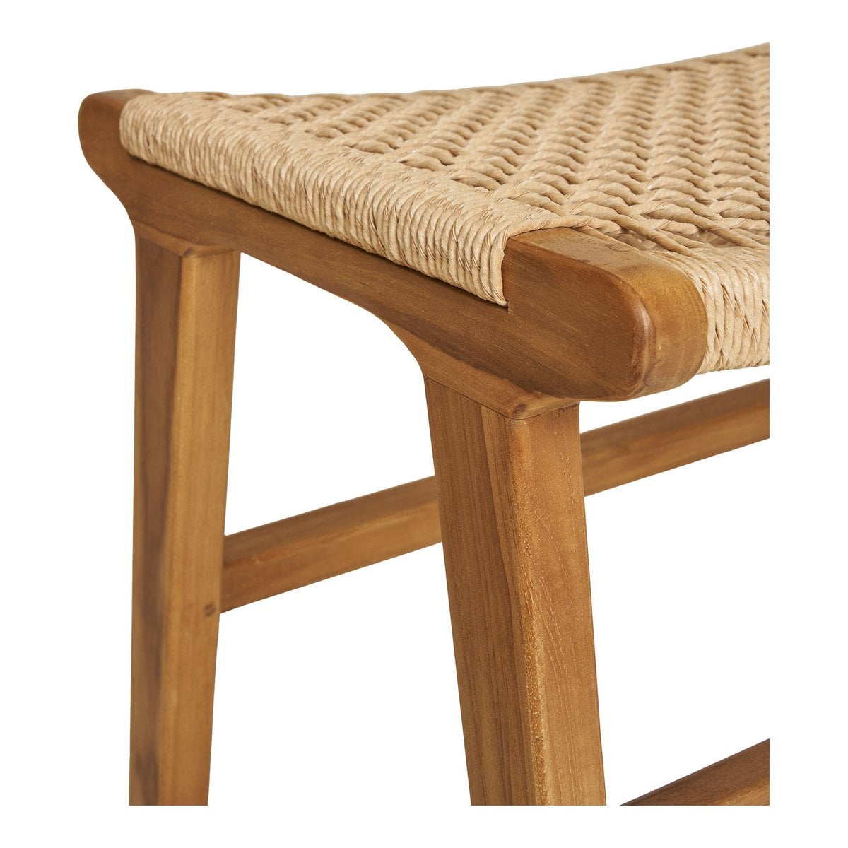 Repose-pieds Derby – Teck & Polyrotin Naturel, 60x40x42 cm