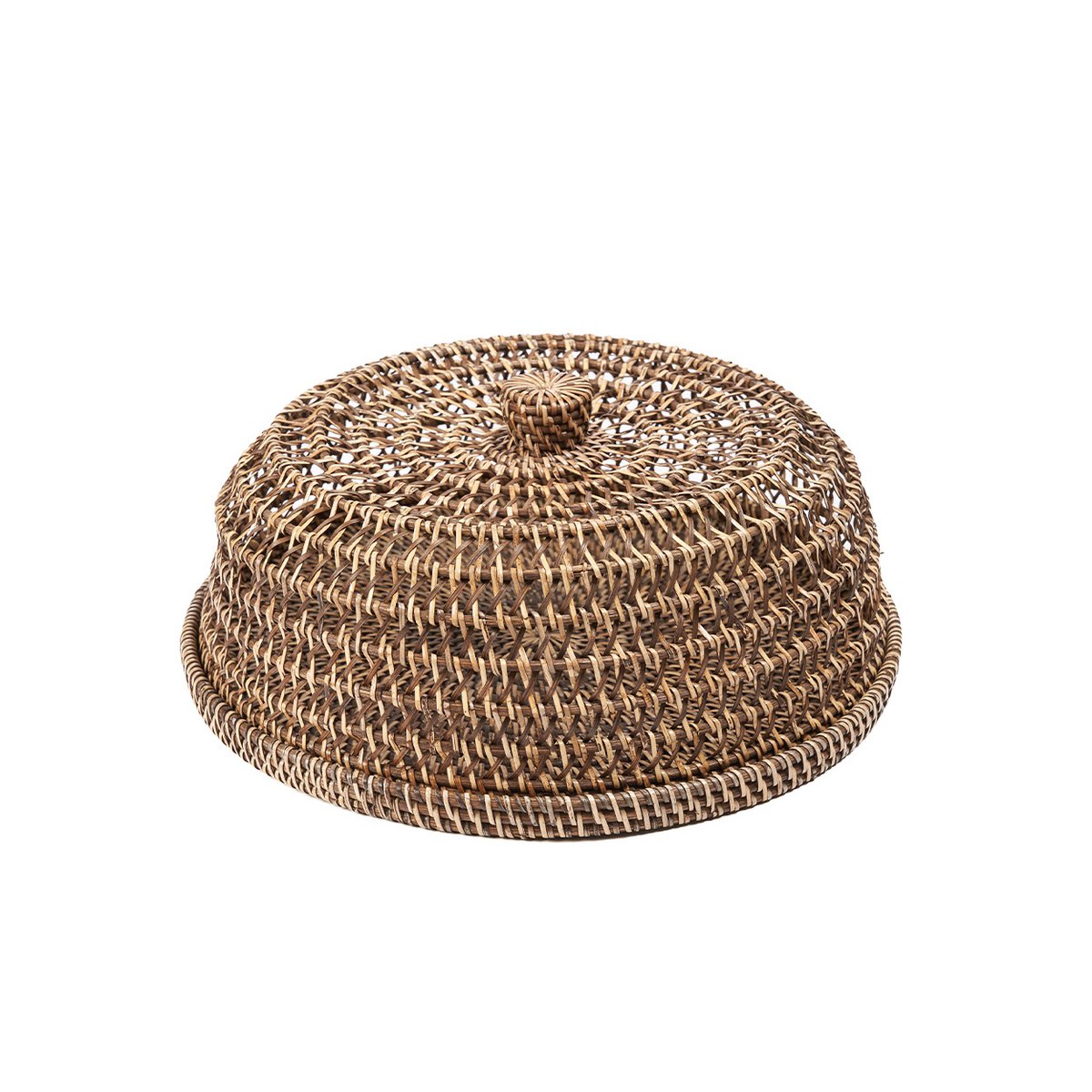 Cloche alimentaire en rotin tressé – Brun Naturel – M | Bazar Bizar