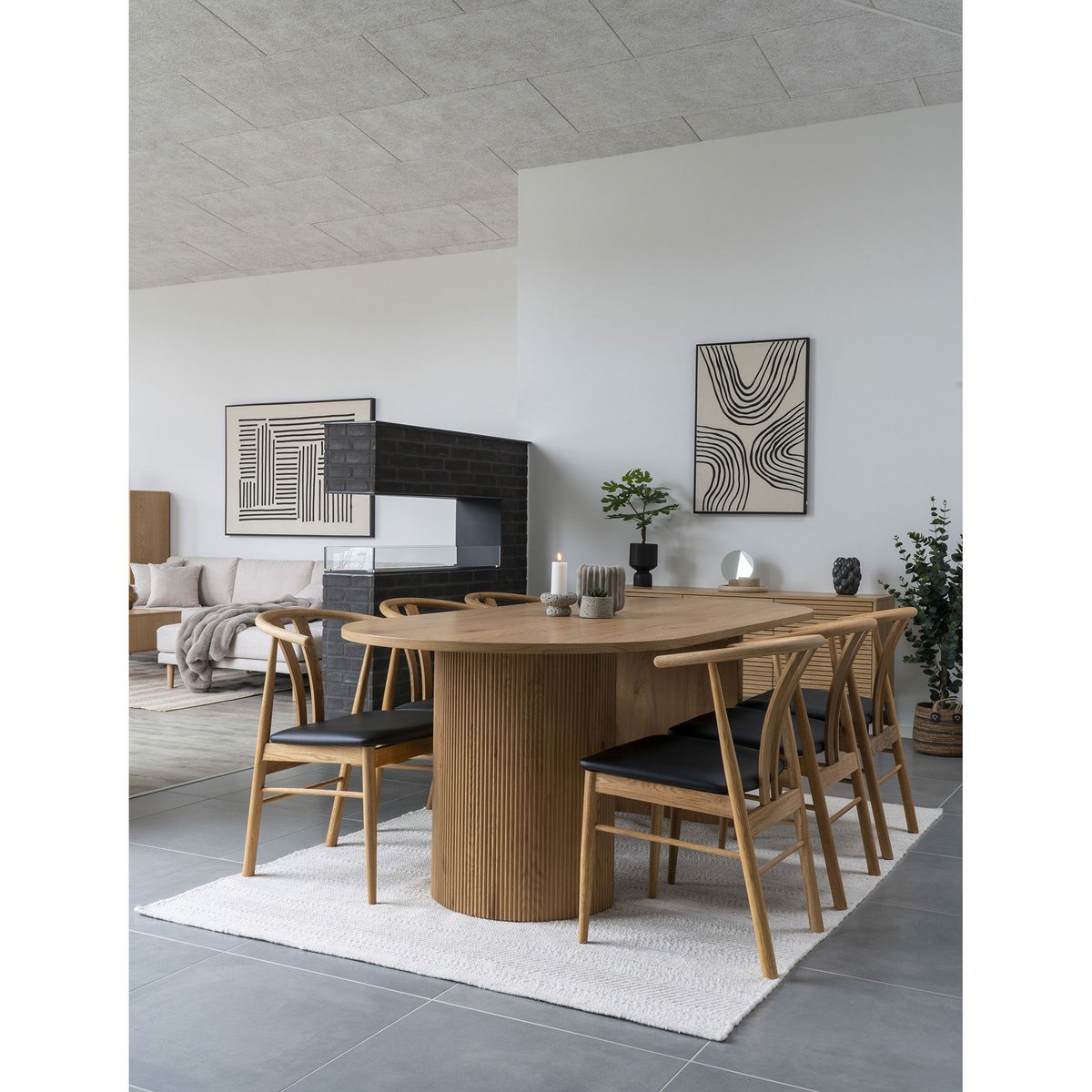 Miroir de Table - Verre & Travertin Beige, Ø18 cm