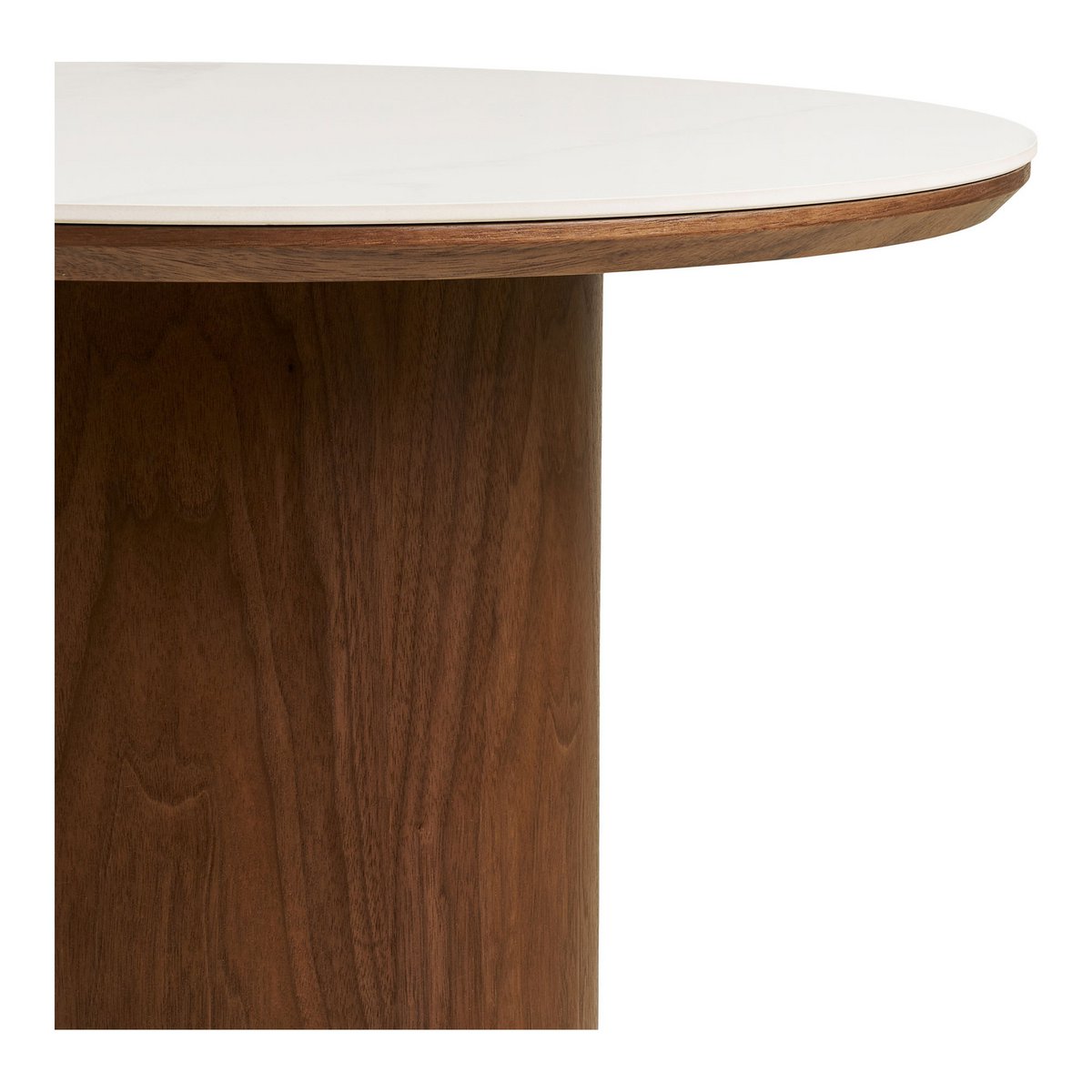 Table Basse Noli - Céramique & Frêne, Ø60x42 cm