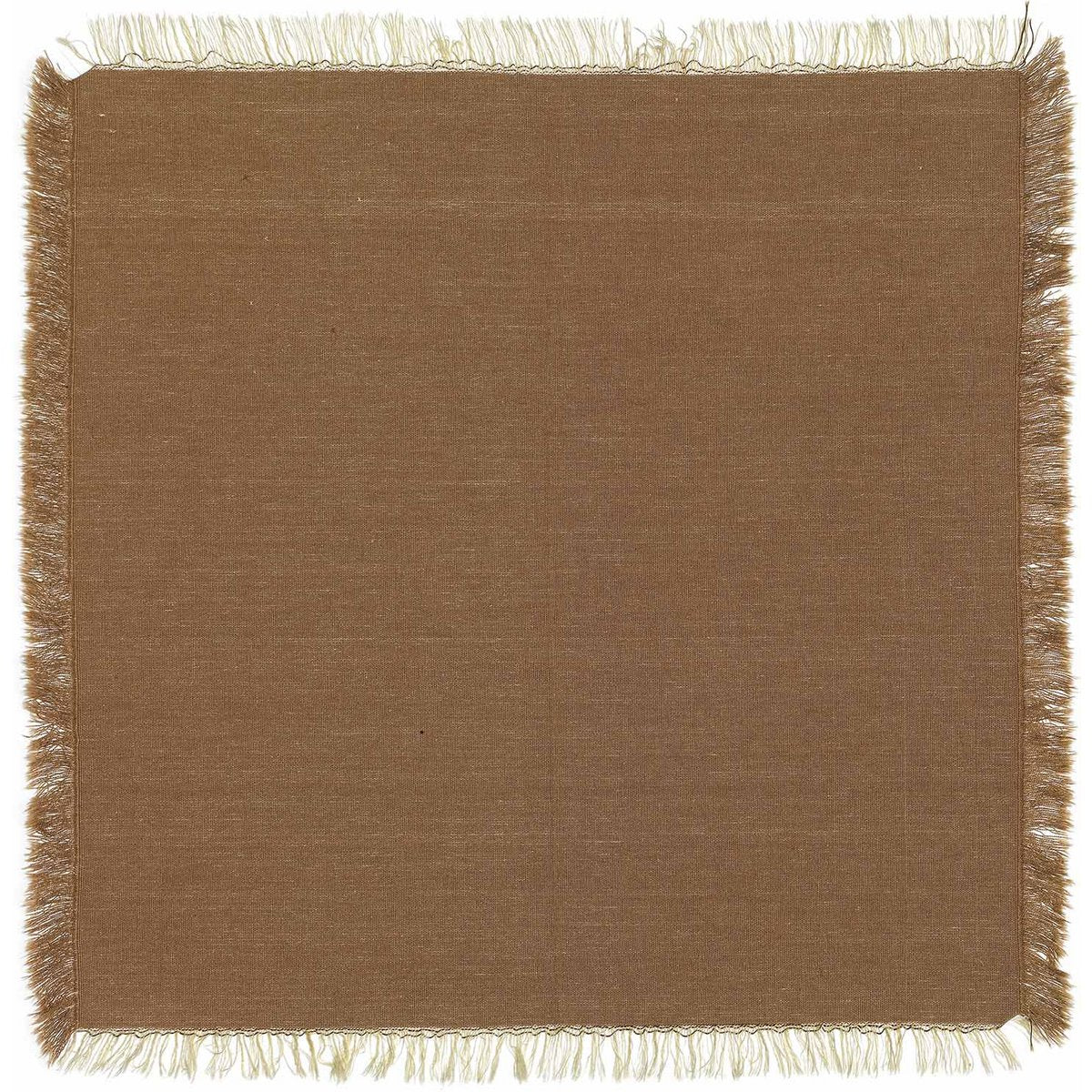 Serviette de table recyclée Kalea Tabac 45 x 45