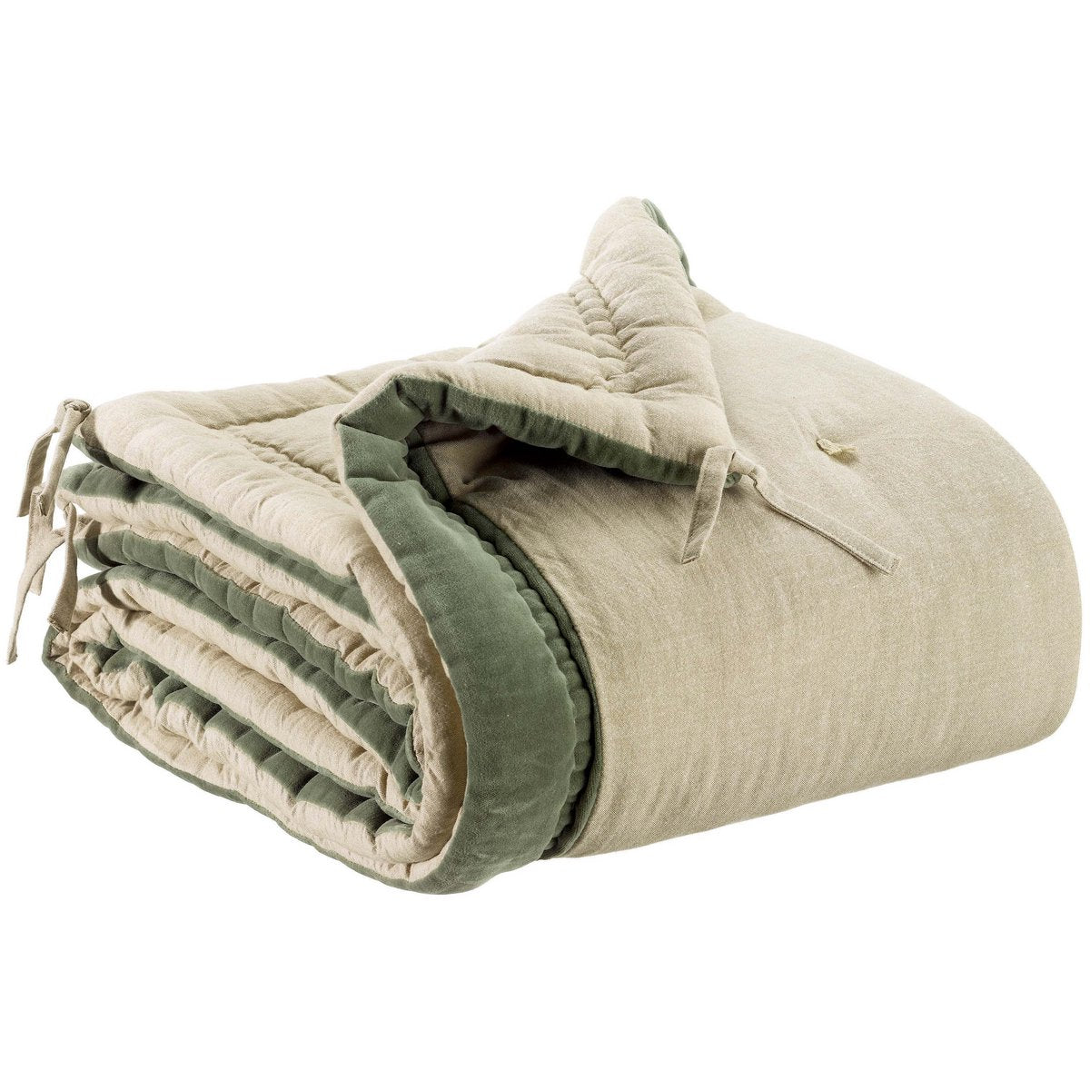 Edredon Elise Chambray Verveine 80 x 180