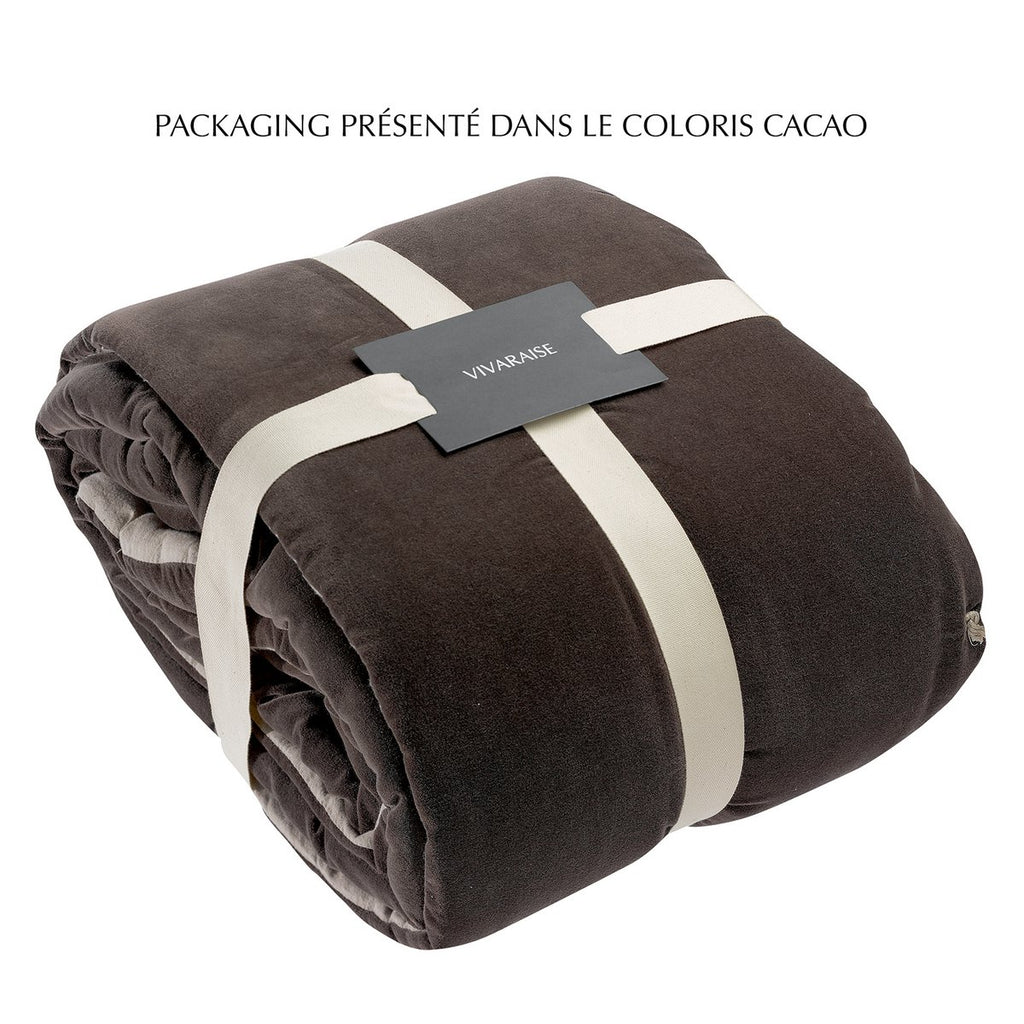 Édredon pompons Elise Maïs 80 x 180