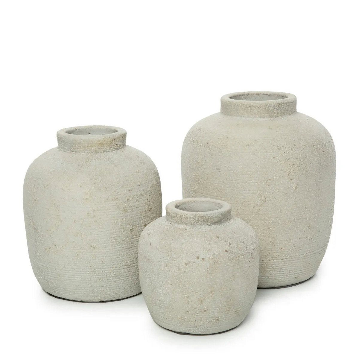 Vase en terre cuite Peaky – Blanc – L