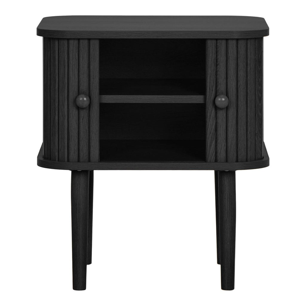 Table d’appoint Nikko noire – 2 portes – 45 × 40 × 50,5 cm