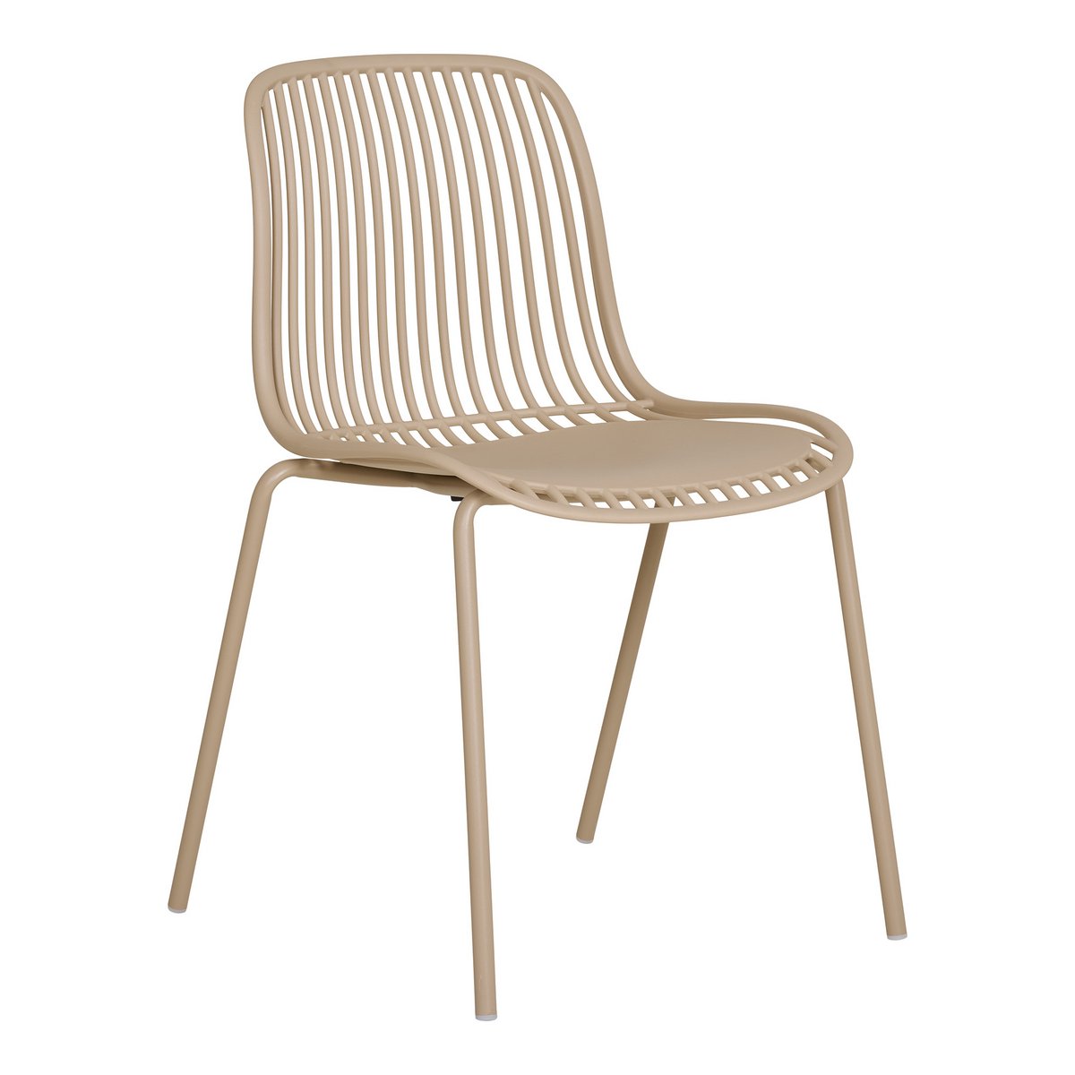 Chaise de jardin Branson – PP sable empilable (lot de 4)