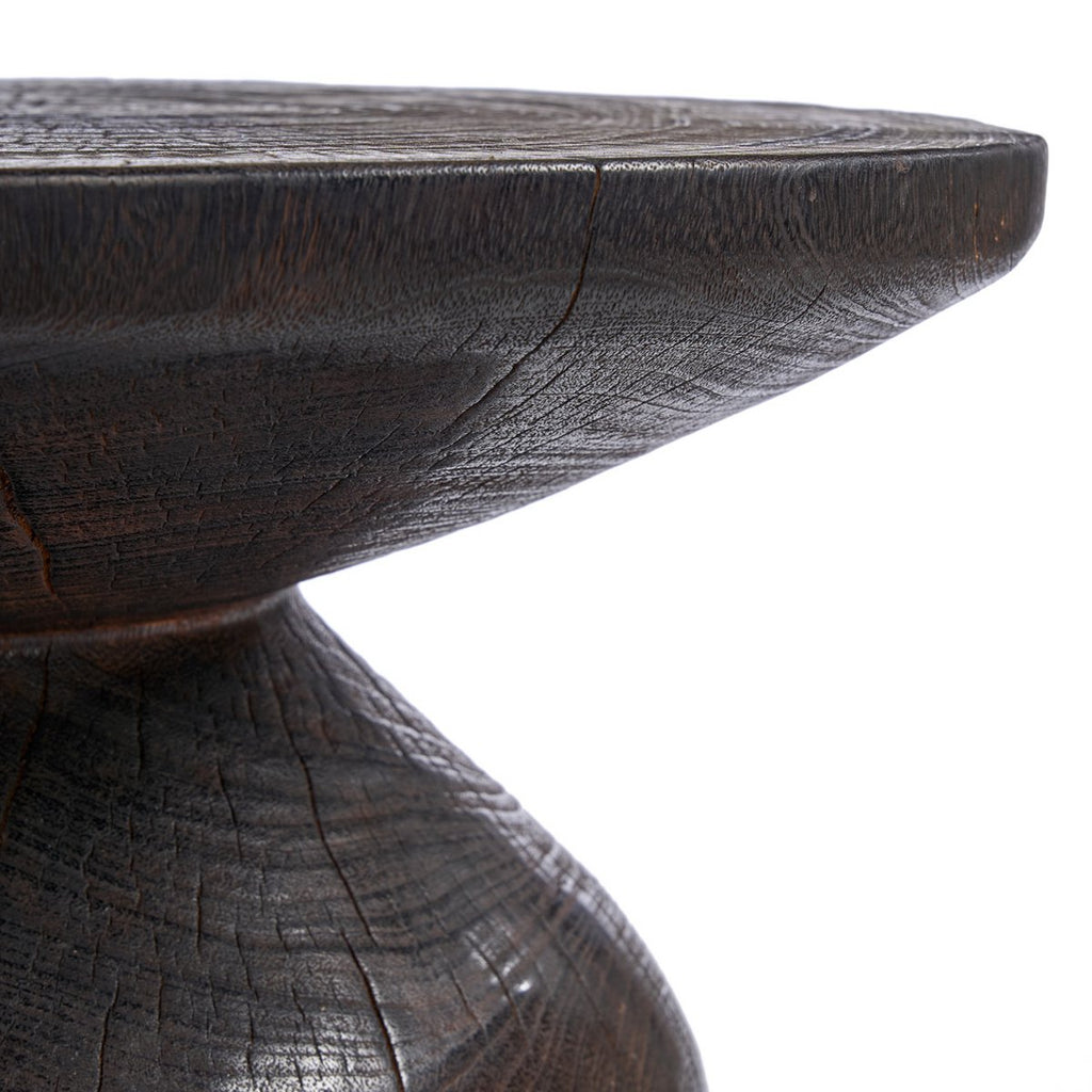 Table d’appoint tambour Drumline – Noyer foncé | Bazar Bizar