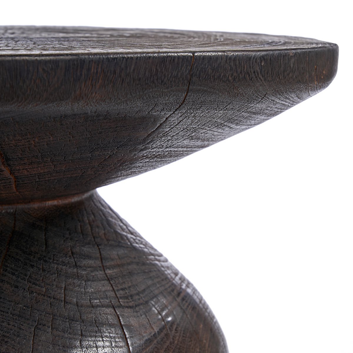 Table d’appoint tambour Drumline – Noyer foncé | Bazar Bizar